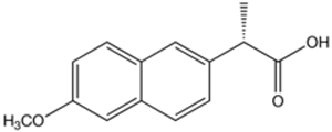 Naproxen Molecule molecular structure