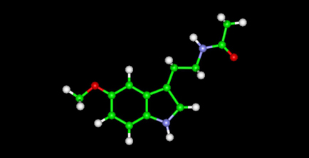  Melatonin Molecule Ball and Stick Model
